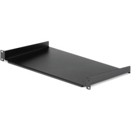 StarTech.com 1U Server Rack Cabinet Shelf - Fixed 10" Deep Cantilever Rackmount Tray For 19" Data/AV/Network Enclosure W/cage Nuts, Screws - Steel - 20.05 Kg Static/Stationary Weight Capacity CABSHELF1U10