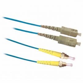 1M Lc - St Fibre Optic Cable 50/125 Duplex Multimode OM3 Patch Lead ZZZ-OMMOM3-LCST-1M
