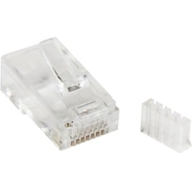 StarTech.com Cat.6 RJ45 Modular Plug For Solid Wire - 50 Pack - Designed To Fit All Cat 6 Patch Cables - Cat 6 RJ45 Modular Plug For Solid Wire - Network Connector - Rj-45 (M) - ( Cat 6 ) - Clear (pack Of 50 ) CRJ45C6SOL50