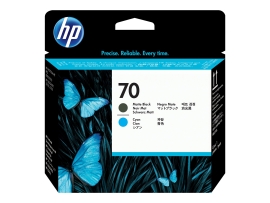 HP 70 Matte Black And Cyan Printhead - Z2100/3100/Z5400/5200 C9404A