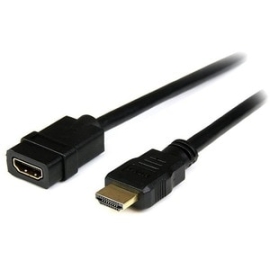 StarTech.com 2m HDMI Extension Cable, HDMI Male To Female Cable, 4K HDMI Cable Extender, 4K UHD HDMI Cable With Ethernet M/F, HDMI 1.4 - 6.6ft/2m HDMI Extension Cable W/ Ethernet; 4K (3840x2160p 30Hz)/Full Hd 1080p/10.2 Gbps Bandwidth/8Ch Audio - 30AWG W