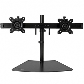 STARTECH.COM DUAL MONITOR STAND, UP TO 24", HORIZONTAL, H/ADJ, VESA, BLACK, 5YR ARMBARDUO