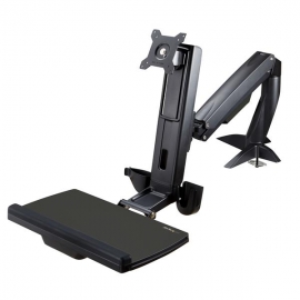Startech Sit Stand Monitor Arm - Up To 24in Monitors - Height Adjustable - Vesa Mount - Monitor
