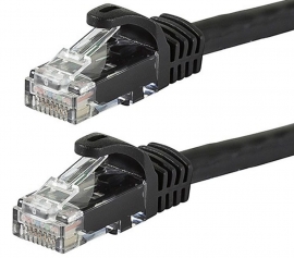 Astrotek CAT6 Cable 0.25m/25cm - Black Color Premium RJ45 Ethernet Network LAN Utp Patch Cord 26AWG Cu Jacket AT-RJ45BLKU6-025M