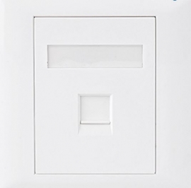Astrotek CAT5e RJ45 Wall Face Plate 86x86mm 1 Port Socket Kit ATP-SC-5E-1