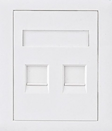 Astrotek Cat5e Rj45 Wall Face Plate 86x86mm 2 Port Socket Kit Atp-sc-5e-2