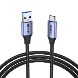 Benfei 369GY 1M USB 3.0 To USB C Cable, 5Gbps High-Speed Data Sync & 3A Charging ELEBEN369GY1M