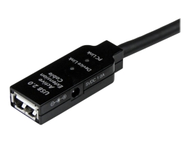 Startech 25M USB2.0 A To A Extension Cable, M/F, Black, LED, Ltw USB2AAEXT25M