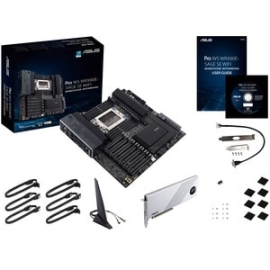 AMD WRX80 Ryzen Threadripper Pro Extended-Atx Workstation Motherboard With Intel Dual 10 G LAN USB 3.2 Gen 2X2 Type-C Port 7 X Pcie 4.0 X16 Slots 3 X M.2 Pcie 4.0 Asmb9-Ikvm 2 X U.2 And 16 Power Stage PRO WS WRX80E-SAGE SE Wifi