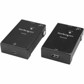 StarTech.com USB 2.0 Extender Kit Over Cat5e/Cat6 Cable (RJ45) - Up To 165ft (50m) - USB Port Over Ethernet Cable - Powered - 480Mbps - Network (Rj-45) - 1 - 50 M Extended Range - Steel USB2001EXTV