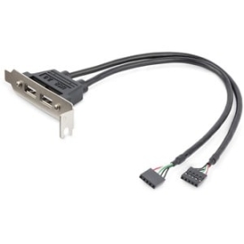 StarTech.com 2 Port USB A Female Low Profile Slot Plate Adapter - Add Two External USB 2.0 Ports To Your Small Form Factor Pc - USB Bracket - 2 Port USB Bracket - Low Profile USB Bracket - USB 2.0 Slot Plate Adapter USBPLATELP