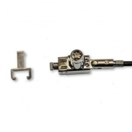 NG04T Compact T-Bar Lock With Barrel Key - Individually Keyed - 1.8m Pvc Coated Braided Steel NG04T