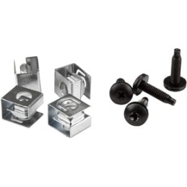 StarTech.com Server Rack Screws And Clip Nuts - 10-32 - Rack Mount Screws And Slide-On Cage Nuts - Clip Nuts And Screws - 50 Pack - Rack Screw, Clip Nut - 10 - 19.05 Mm - 50 / Pack CLPSCRW1032