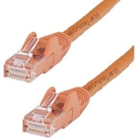 StarTech 50cm CAT6 Ethernet Cable - Orange Snagless Gigabit - 100W PoE Utp 250Mhz Category 6 Patch Cord Ul Certified Wiring/TIA - 50cm Orange CAT6 Ethernet Cable Delivers Multi Gigabit 1/2.5/5Gbps & 10Gbps Up To 160ft - 250Mhz - 24 Awg Stranded 100% Copp