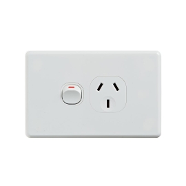4C | Classic Single Power Point 250V 10A - Horizontal 040.000.0013