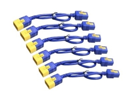 APC (AP8714SX592) Power Cord Kit (6EA), LOCKING,C19 To C20, 1.2 M, (Blue) AP8714SX592