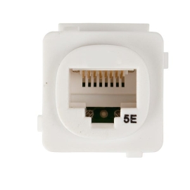 Australian Style Cat 5E RJ45 Jack. Universal Termination. 10 Pack. White 010.003.1001U