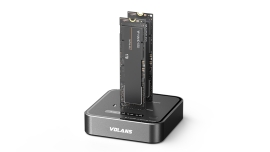 Aluminium 2-Bay USB-C (20Gbps) M.2 NVMe PCI-E SSD Docking Station With Clone VL-UCM2DS-S