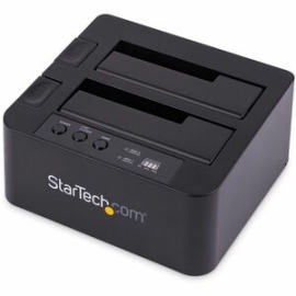 StarTech.com Standalone Hard Drive Duplicator Dock, External Dual Bay Hdd/SSD Cloner/Copier, USB 3.0 / ESATA, Sata Disk Cloning / Recovery - Dual-Bay Hard Drive Duplicator Docking Station; External Backup / Recovery / Cloning Tool For 2,5 / 3,5in Sata SS