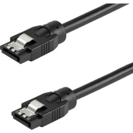 StarTech.com 0.3 M Round Sata Cable - Latching Connectors - 6Gbs Sata Cord - Sata Hard Drive Power Cable - Lifetime Warranty (SATRD30CM) - Cable For Server, Hard Drive, Dvd, Computer, Storage Equipment, Storage Array - First End: 1 X 7-pin Sata 3.0 - Fem