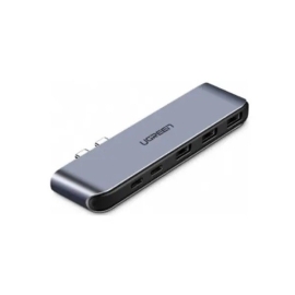 Ugreen 50775 Dual Type-C 5 In 1 Adapter (3xUSB3.0, Usb-c Female, Pd Converter) ACBUGN50775