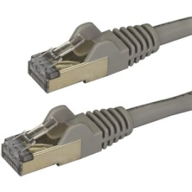 StarTech.com 0.50m CAT6a Ethernet Cable - 10 Gigabit Category 6a Shielded Snagless 100W PoE Patch Cord - 10Gb Grey Ul Certified Wiring/TIA - CAT6a Ethernet Cable Delivers 10 Gigabit Connection Free Of Noise & Emi/Rfi Interference - Tested To Comply W/ An