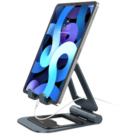 Mbeat® Stage S4 Mobile Phone And Tablet Stand Optimised Comfort Space Saving Portability Material: Aluminium Alloy, Abs Plastic Product Weight: 350g MB-STD-S4GRY