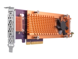 Qnap Quad M.2 Pcie SSD Expansion Card; Supports Up To Four M.2 2280 Formfactor M.2 Pcie (G QM2-4P-384
