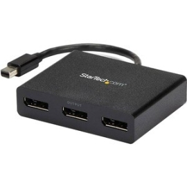 StarTech.com Mini DisplayPort To DisplayPort Multi Monitor Splitter - 3-Port Mst Hub - MDP 1.2 To 3x DP Mst Hub - 30 Hz To 60 Hz - 3840 × 2160 - 2 M Maximum Operating Distance - DisplayPort MSTMDP123DP