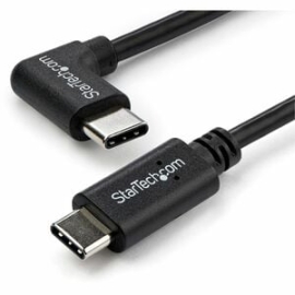 StarTech.com 1m 3 Ft Right Angle USB-C Cable M/M - USB 2.0 - USB Type C Cable - 90 Degree USB-C Cable - USB C To USB C Cable - USB-C Charge Cable - Charge And Sync Your USB Type-C Mobile Devices, With The Cable Out Of The Way - 1 M USB C Cable - 3ft USB