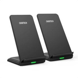 Choetech MIX00093 Fast Wireless Charging Stand 10W Qi-Certified T524S 2-Pack ELECHOMIX00093
