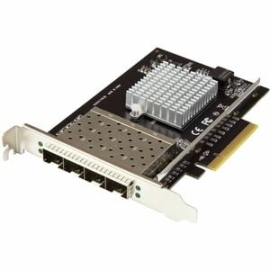 StarTech.com 10Gigabit Ethernet Card For Server - 10GBase-LR, 10GBase-SR - Sfp+ - Plug-in Card - PCI Express X8 - 20 Gbit/s Data Transfer Rate - Intel XL710 - 4 Port(s) - Optical Fiber PEX10GSFP4I