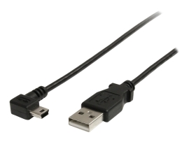 Startech 09M/3Ft Mini USB2.0 A To USB Mini-B Cable, M/M, Right Angle, Ltw USB2HABM3RA