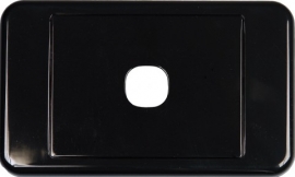 4cabling 1 Way Australian Style Wall Plate Black 05dwp01bk