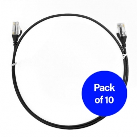 4C 0.5M Pack Of 10 Ethernet Network Cable. Black (004.004.2002.10PACK)