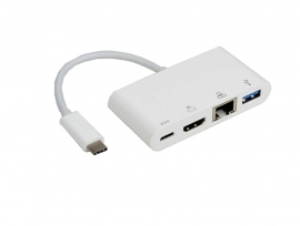 8ware Usb Type-c To 3.0 Type-a + Hdmi + Gigabit Ethernet With Type-c Charging Port - Up  To 60w