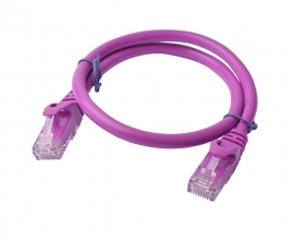 8ware Cat 6a Utp Ethernet Cable Snagless   - 0.5m (50cm) Purple Pl6a-0.5pur