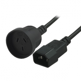8Ware Power Cable Extension 15Cm 3-Pin Au To Iec C14 Female To Male Rc-30831