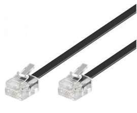 Astrotek Telephone Extension Cable 6P4C Plug/ Plug With 2Xrj11 6P4C Plugs Black Pvc Jacket.-Rohs