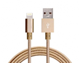 Astrotek 1m Usb Lightning Data Sync Charger Gold Color Cable For Iphone 6s 6 Plus 5 5s Ipad Air