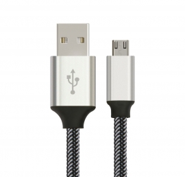 Astrotek 1m Micro Usb Data Sync Charger Cable Cord Silver White Color For Samsung Htc Motorola