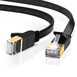 Edimax 2m Black 10gbe Shielded Cat7 Network Cable - Flat Ea3-020sfa