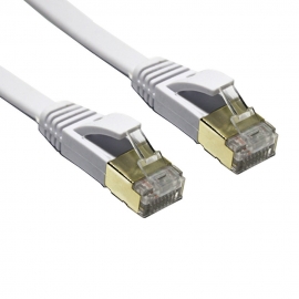 Edimax 3m White 10gbe Shielded Cat7 Network Cable - Flat Ea3-030sfw
