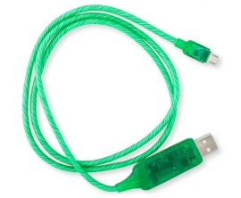 8Ware Visible Flowing Micro Usb Charging Cable - Green Ck-Vs802-Gn