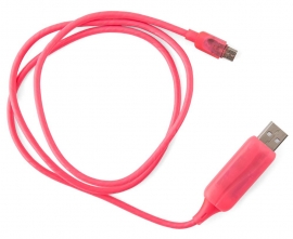 8Ware Visible Flowing Micro Usb Charging Cable - Pink Ck-Vs802-Pn