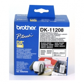 Brother White StandardLarge Address Label 38mmX90mm, 400 per roll DK-11208