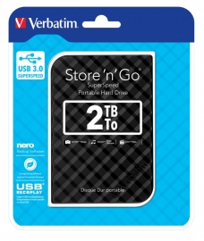 Verbatim 2Tb 2.5" Usb 3.0 Black Store"N"Go Hdd Grid Design 53195