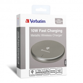 Verbatim Metallic Wireless Charger-Gray 65794