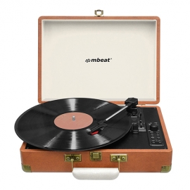 Mbeat Woodstock Retro Turntable Recorder With Bluetooth & Usb Direct Recording Mb-usbtr128
