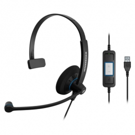 Sennheiser Monaural Wideband Office Headset Integrated Call Control Usb Connect Activegard Protection